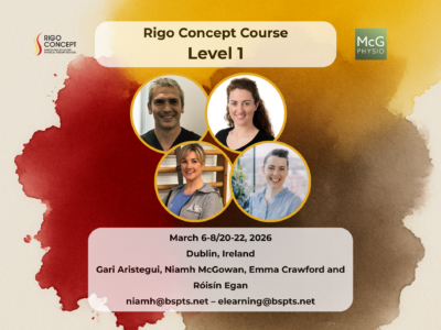 Dublin Level 1 for Physiotherapist – March 6, 7, 8 & March 20, 21, 22 – 2026